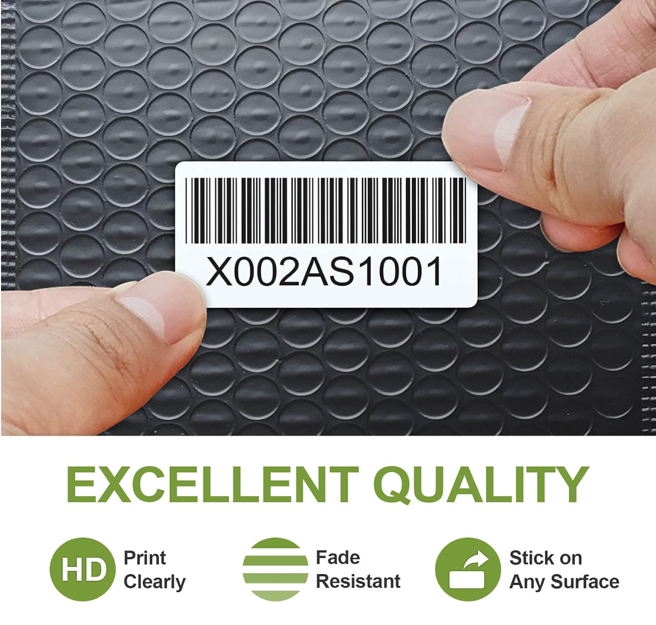 Rollo Direct Thermal 2x1 Barcode Labels - Roll of 1,000 Thermal Labels for Shipping