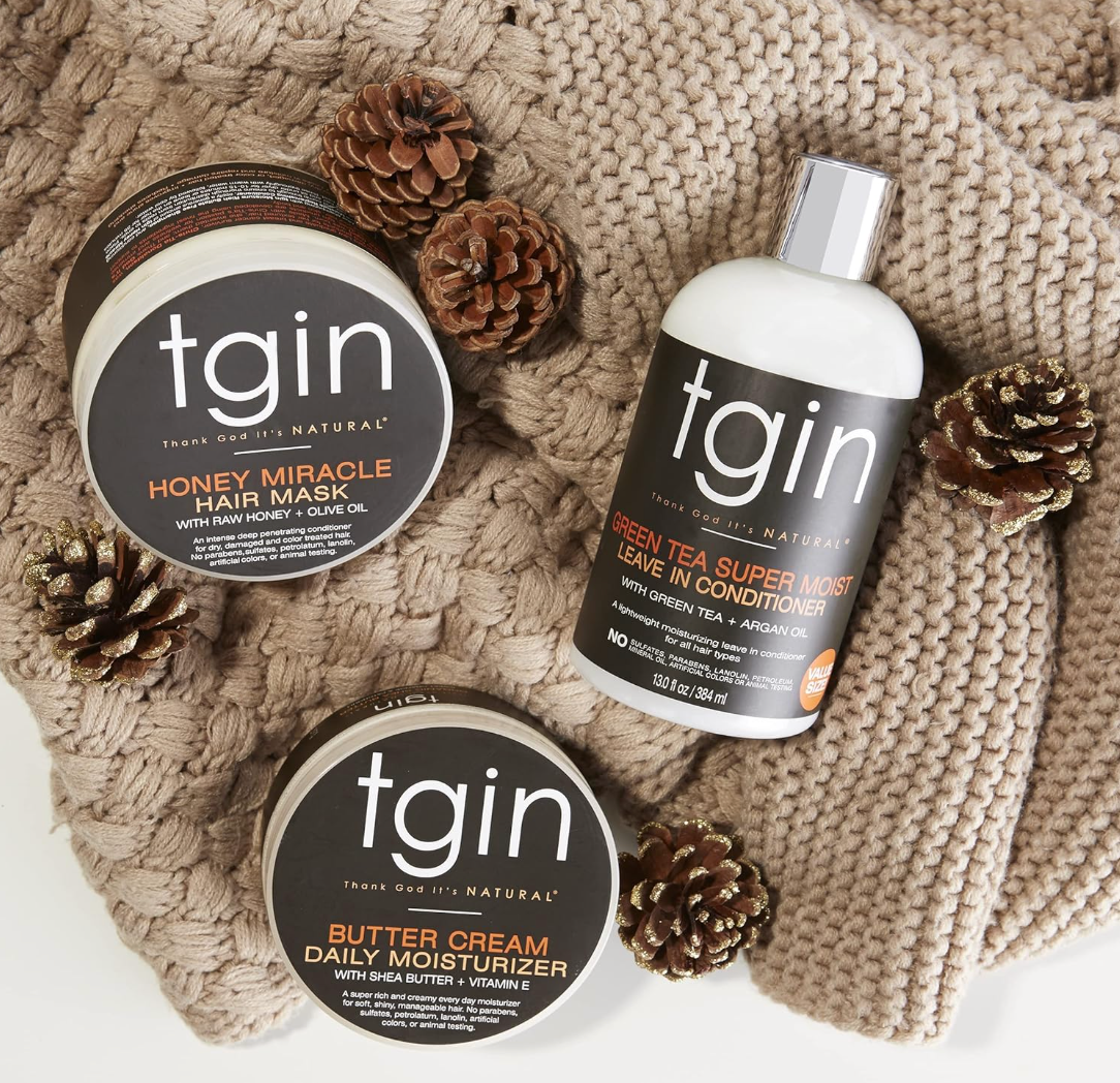 tgin Butter Cream Daily Moisturizer - Curly Hair Products With Deep Hydration for Soft, Defined Curls - Hair Products for Twist Out Styling