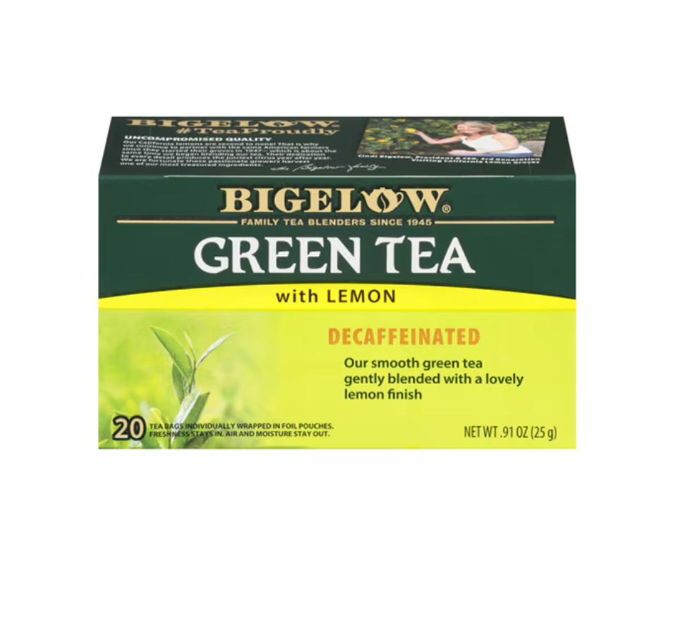 Bigelow Tea Organic Green Teabags Box, Caffeinated, 40 Count