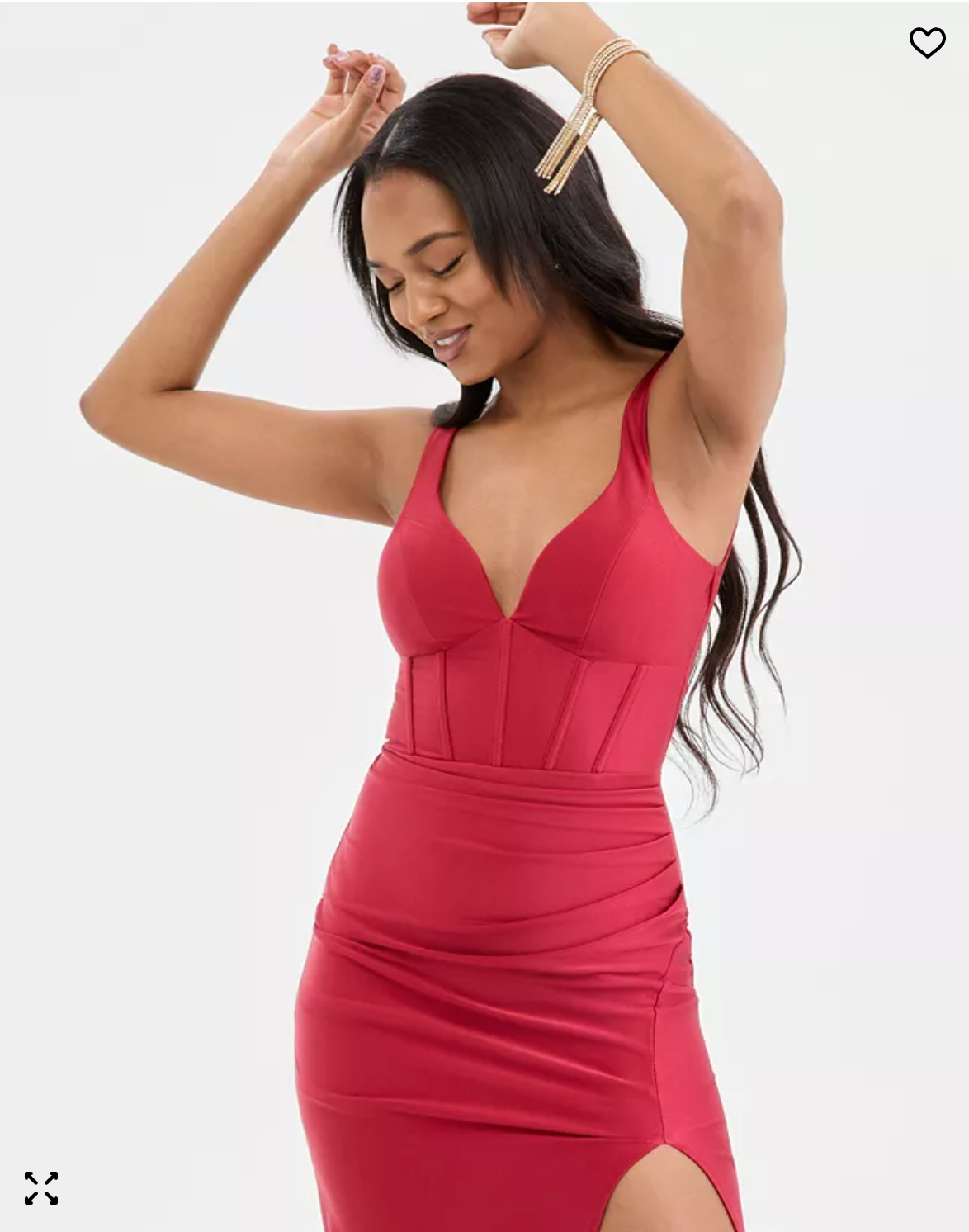 Elegant Corset Back Gown with Lace-Up Detail – Slim Fit Formal Dress