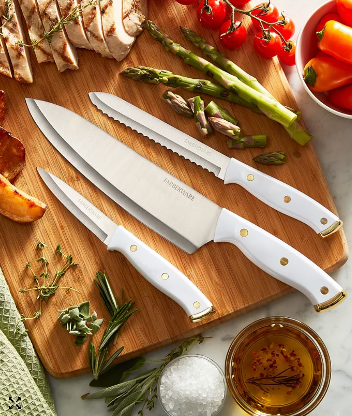 3-Piece Chef Knife Set with Triple Rivet Handles – Durable & Precision Cut