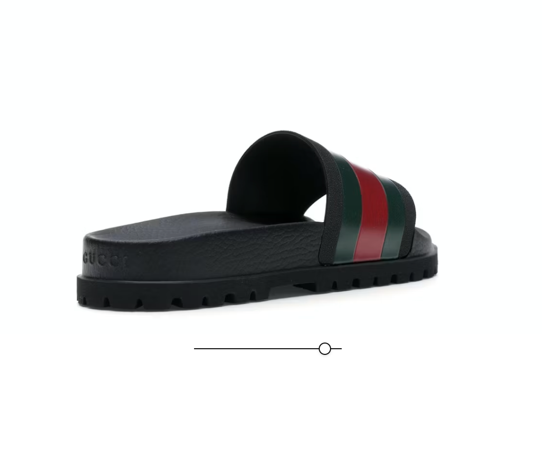 Gucci Web Slide Sandal White
