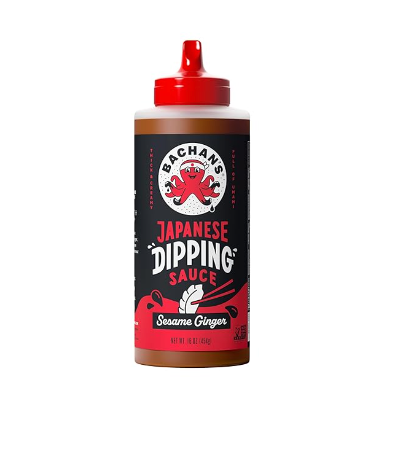 Bachan's Japanese Dipping Sauce - Sesame Ginger, 16 Oz Bottle, Cold-Filled, Non GMO, No Preservatives, No Nut, Non Dairy, Vegan and BPA free. Dipping Sauce for Wings