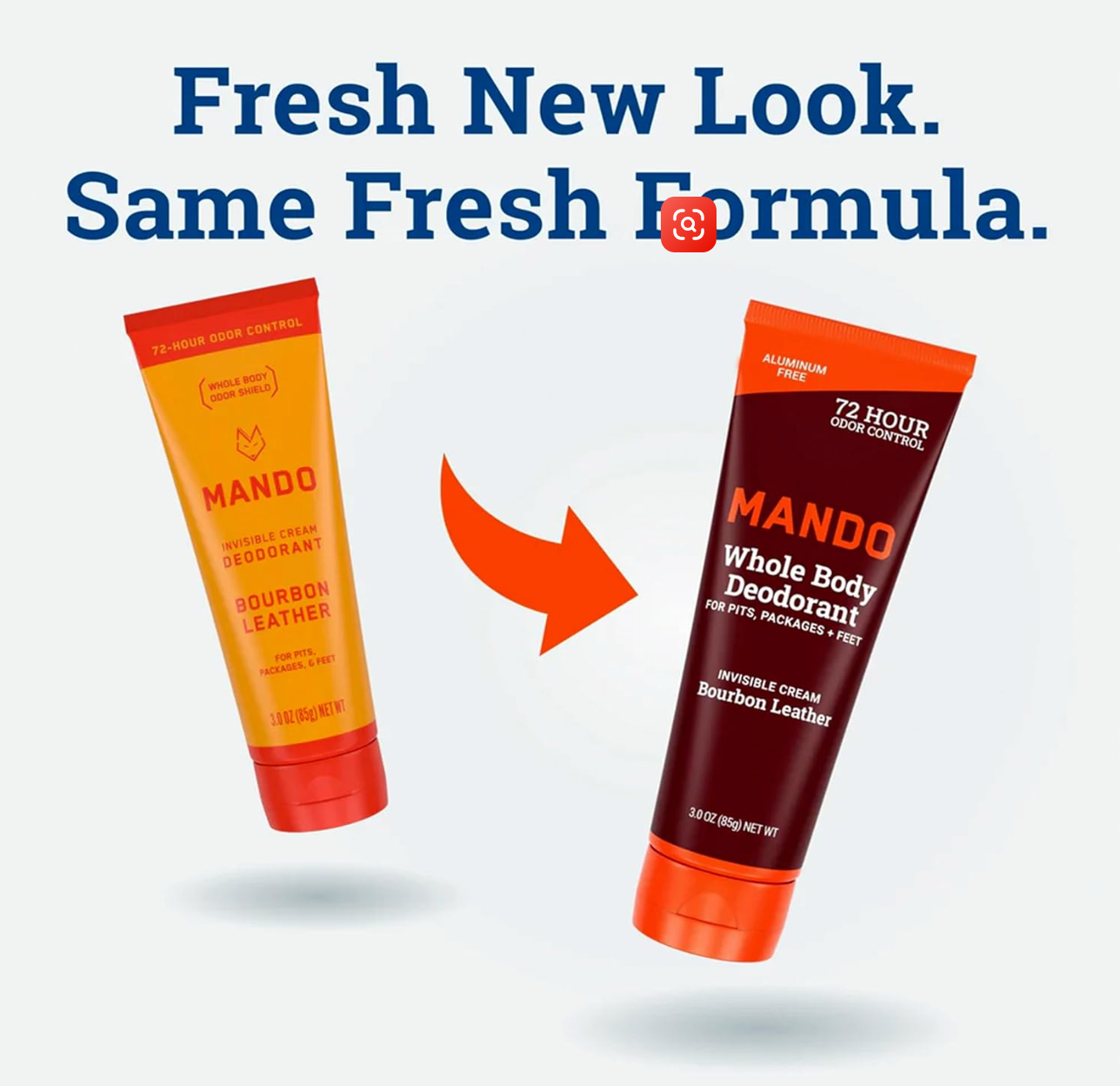 Mando Whole Body Deodorant - Men's Aluminum-Free Invisible Cream Deodorant - Bourbon Leather - 2.2oz