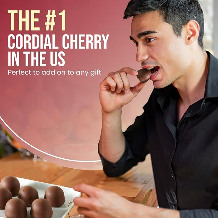 Queen Anne Milk Chocolate Covered Cordial Cherries | 6.6 oz | 10 Piece Gift Box | Whole Maraschino Cherry Creamy Filled Liquid Center |Holiday Party Chocolate Candy