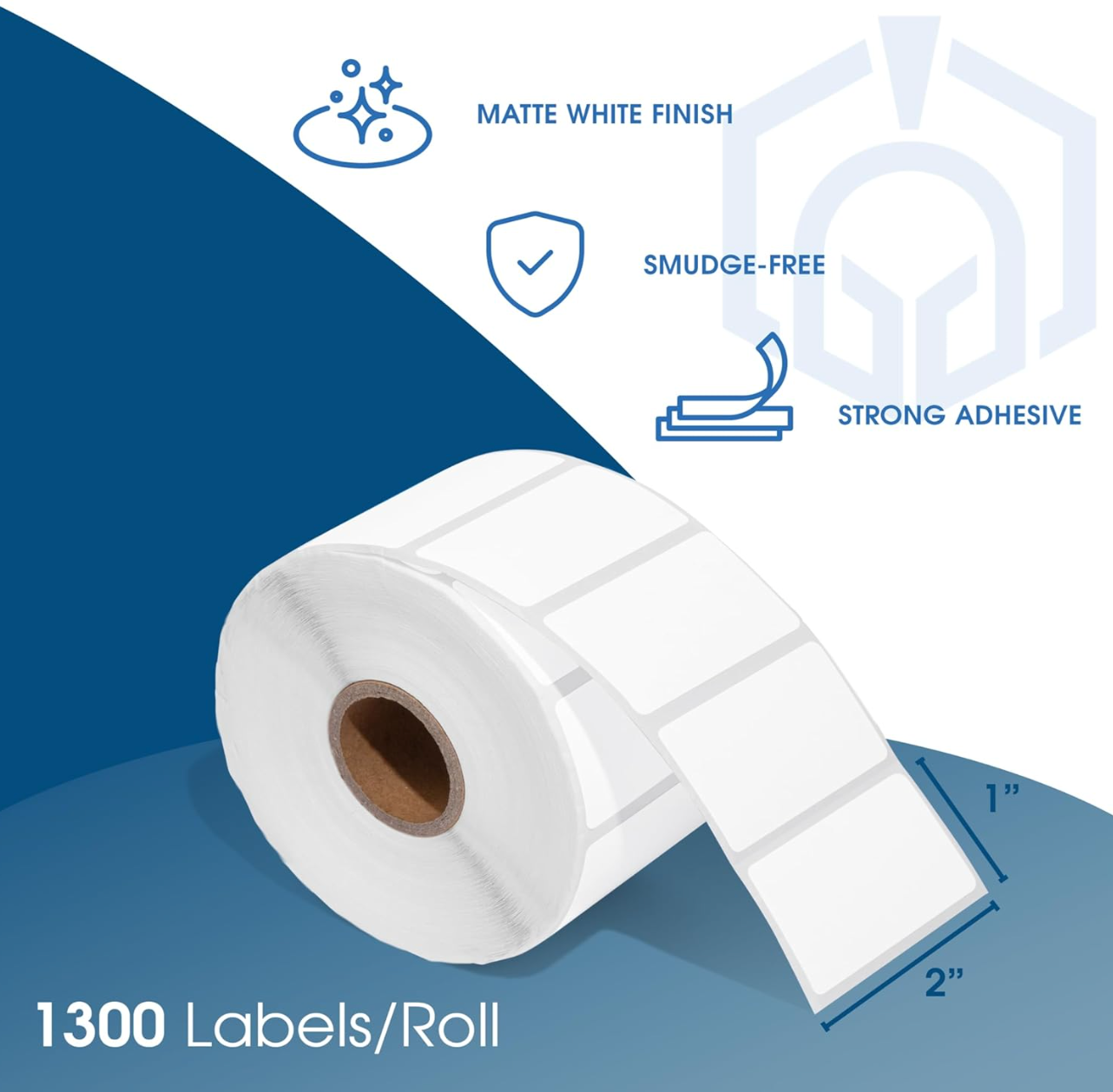 Rollo Direct Thermal 2x1 Barcode Labels - Roll of 1,000 Thermal Labels for Shipping