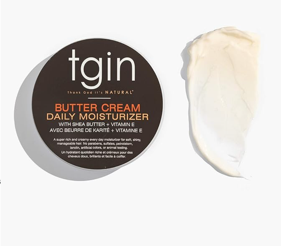 tgin Butter Cream Daily Moisturizer - Curly Hair Products With Deep Hydration for Soft, Defined Curls - Hair Products for Twist Out Styling