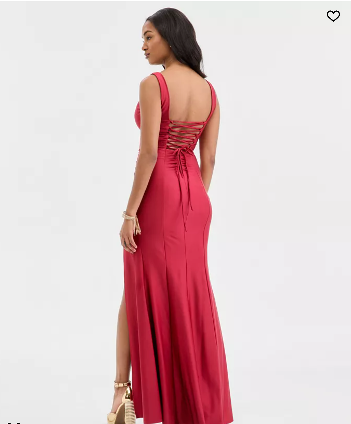 Elegant Corset Back Gown with Lace-Up Detail – Slim Fit Formal Dress