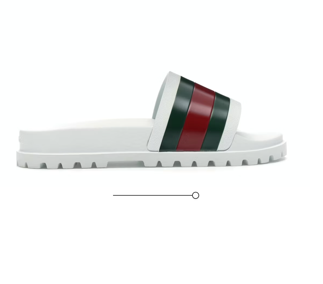 Gucci Web Slide Sandal White