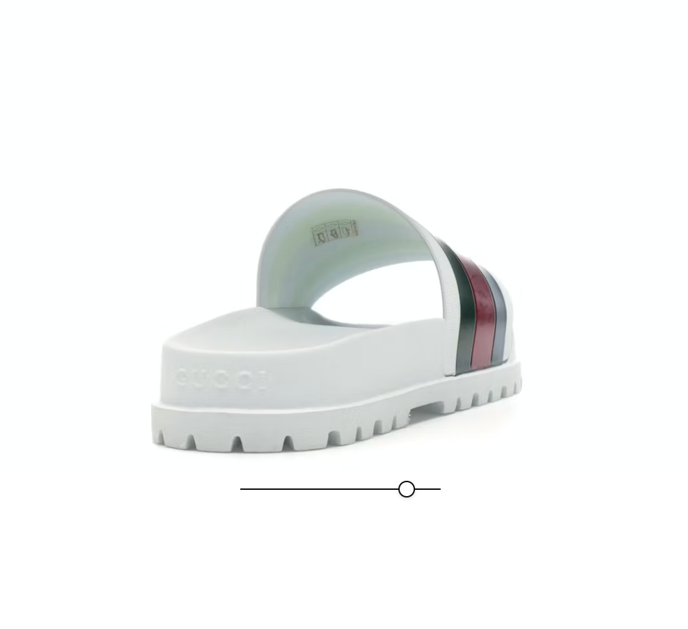 Gucci Web Slide Sandal White